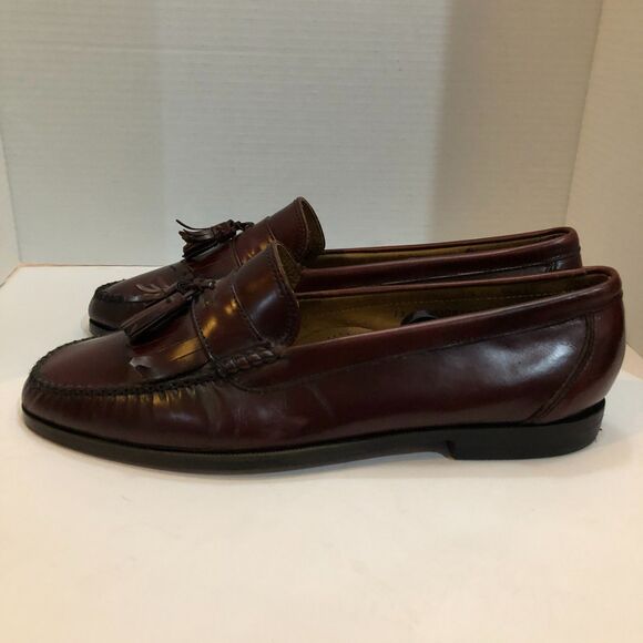 GH Bass Co Layton Mens 13 D Burgundy Leather Kiltie Tassel Loafers Shoes main image 11